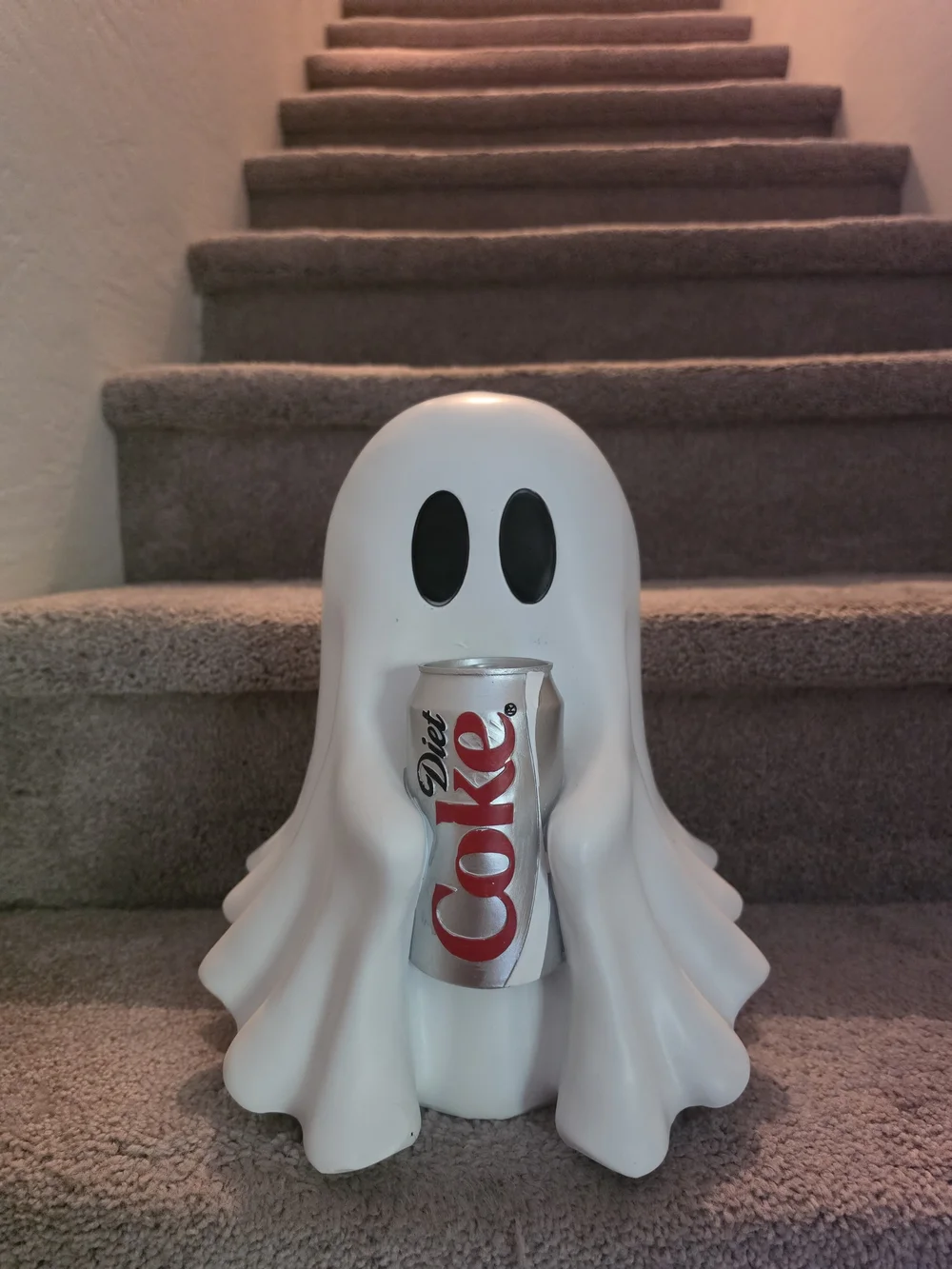 Coca-Cola White Ghost Can Holders with Red and Silver Cans